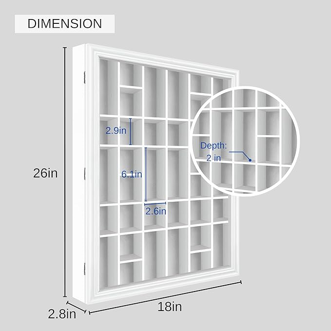 Shot Glass Display Cabinet Solid Wood - Image 6