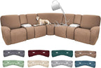 100% Waterproof Sectional Recliner Couch Covers by ROFASVCO