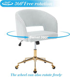 KCC Home Office Chair Swivel Desk Chair Accent Armchair Upholstered Modern - Image 6