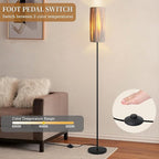 Ruiever Floor Lamp for Living Room, Rattan Boho Floor lamp, Modern Standing lamp - Image 5