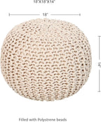 REDEARTH · Round Pouf Ottoman - Image 3