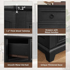 Joaxswe Farmhouse 5 Drawer Dresser - Image 9