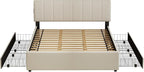 King Size Upholstered Platform Bed - Image 8