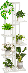 ROMGUAR CRAFT 6 Tier Bamboo Plant Stand Indoor, Wood Tall Flower Holder Corner by ROMGUAR+CRAFT