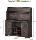 55 Inch Farmhouse Coffee Bar Cabinet - Image 2