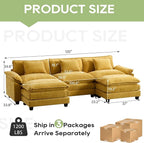 Oprisen 120" Modular Sectional Sofa, Comfy Cloud Couch Sectional Sofa - Image 2