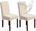 Genina Waterproof Chair Covers for Dining Room, Stretch Jacquard Dining Chair by Genina