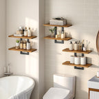 HOOBRO Floating Shelves, 15 Inch Wall Shelf Set of 3, Wall Mounted Storage - Image 9
