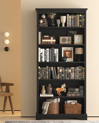 TVU 6-Tier Wooden Bookshelf, 76 Inch Tall Bookshelf - Image 2
