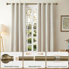 Antique Bronze Curtain Rods for Windows 48 to 84 Inch 1" Diameter Adjustable - Image 3