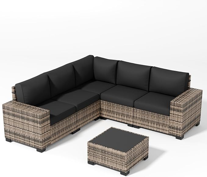 Patio Furniture Set, Wide Armrest Outdoor Furniture Set - Image 7