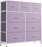 WLIVE 9 Drawer Dresser, Fabric Storage Tower by WLIVE