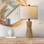OYEARS 22.5" Table Lamps for Living Room, Boho Lamps Set of 2 for Bedrooms - Image 3