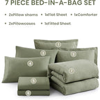 Monbix Full Size Comforter Set, Sage Green Bedding Comforter - Image 7
