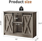 4 EVER WINNER 42" Farmhouse Coffee Bar, Buffet Cabinet - Image 2