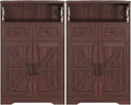 Befrases Set of 2 Dark Brown Storage Cabinet by Befrases
