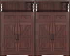 Befrases Set of 2 Dark Brown Storage Cabinet by Befrases