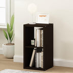 Furinno CUBICLE Book Shelf, 2-Cube Bookshelf, Extra Thick Frame Horizontally & - Image 2