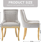 Upholstered Dining Chairs Set of 4, Modern Fabric Side Chairs - Image 3