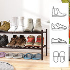 viewcare 2-Tier Shoe Rack for Entryway, Bamboo Shoe Rack for Closet, Free - Image 4