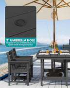 SERWALL Patio Dining Table and Bench Set - Image 2