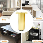 Set of 4 Aluminum Alloy Furniture Legs 4.7 Inch Height, 1.5 Inch Diameter - Image 5