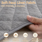 Dog Couch Cover for Sofa 100% Waterproof Faux Linen Sofa Covers for 3 Cushion - Image 4
