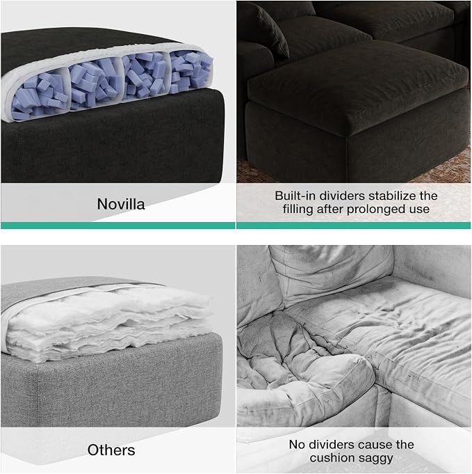 Novilla Modular Cloud Couch, Modern Sectional Sofa - Image 11