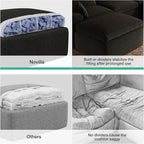 Novilla 133.8" Modular Cloud Couch, Modern Sectional Sofa - Image 11