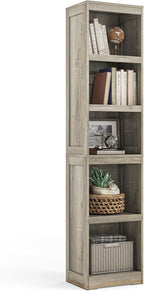 LINSY HOME 5-Shelf Bookcase, Narrow Bookshelves Floor Standing Storage Shelves by LINSYHOME