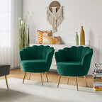 HULALA HOME Modern Velvet Accent Chairs Set of 2 by HULALAHOME