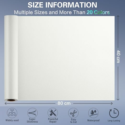 Self Adhesive Leather Repair Patch Kit, 31.4 in x 16 in Large Vinyl Leather - Image 2