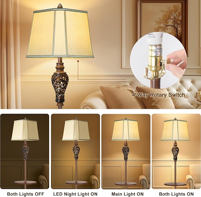 65" High Vintage Floor Lamp - Image 3