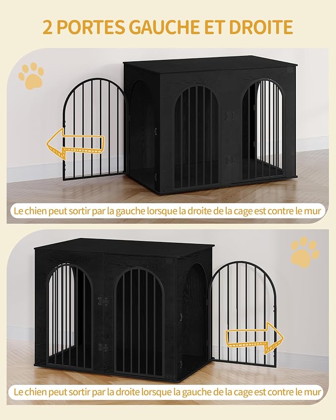 Hzuaneri 44.1" Wooden Dog Crate Furniture, Indoor Dog Kennel Dogs Cage - Image 6