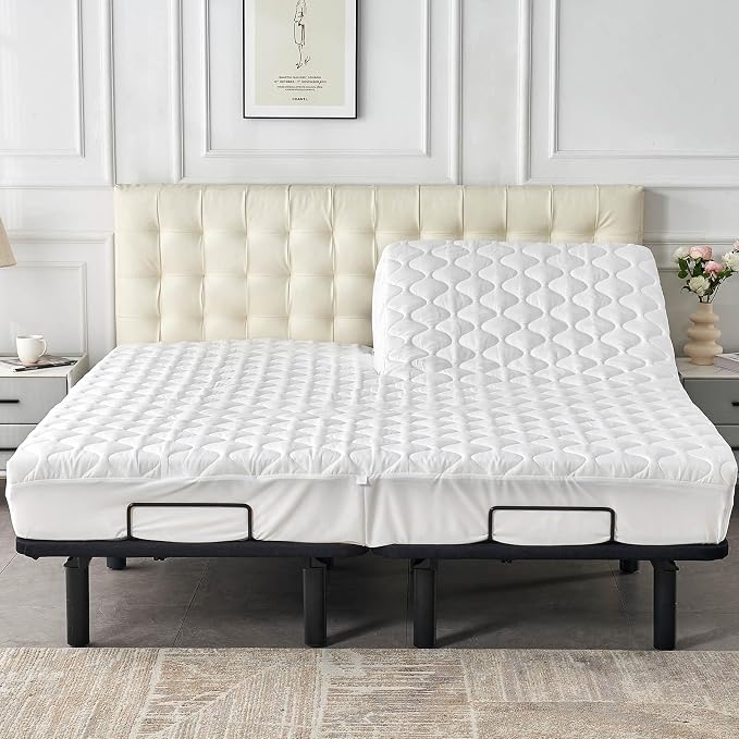 Quilted 28-30" Split Top California King Mattress Protector Pad - Image 2