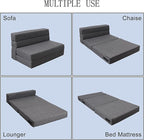 ANONER 60" Fold Sofa Bed Couch Memory Foam - Image 3