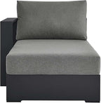 Modway Tahoe Aluminum Outdoor Chaise Lounge in Gray Charcoal - Image 6
