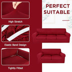 HunnmingRe Sofa Covers for 3 Cushion Couch Stretch Sofa and Loveseat Covers Set - Image 4