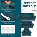 Peryiter 3 Pcs Couch and Loveseat Covers Set Sofa Cover - Image 3