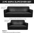 Peryiter 2 Pcs Sofa Covers Couch and Loveseat Covers Set Stretch Sofa Slipcover - Image 2