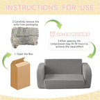 Toddler Couch, 2-in-1 Toddler Chairs Comfy 1-3 Years Old, Toddler Chair - Image 7