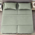 Kingnex Split Queen Sheets for Adjustable Bed Soft 1800 Microfiber 5 Pieces - Image 3