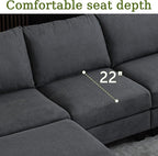 122.8" Large Sectional Couches for Living Room, 6 Seater L Shaped Modular - Image 7