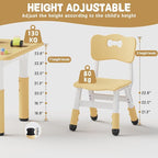 Brelley Kids Table and 2 Chairs Set, Height Adjustable Toddler Desk and Chair - Image 2