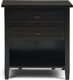 SIMPLIHOME Warm Shaker Solid Wood 24 inch Wide Transitional-Style Bedside - Image 3