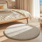 Ophanie Round Rugs 3Ft Ivory Circle Area Rug, Christmas Room Decor, Aesthetic - Image 5