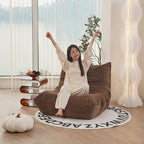 N&V Fireside Chair, Mid Century Armless Floor Sofa, Soft Premium Corduroy Floor - Image 3
