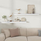 Fun Memories Floating Shelves for Wall, 40 Inch Long Set of 2 Rustic Wood Wall - Image 2