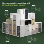 Furinno Cubicle Book Shelf, 5-Cube Bookshelf, Extra Thick Horizontally & - Image 4