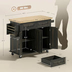 HOMCOM Kitchen Island Cart - Image 7